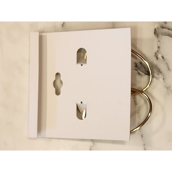 24 Karat Gold Over Sterling Oval Hoop Earrings Primavera Italy Dancecraft Co. - Picture 4 of 6